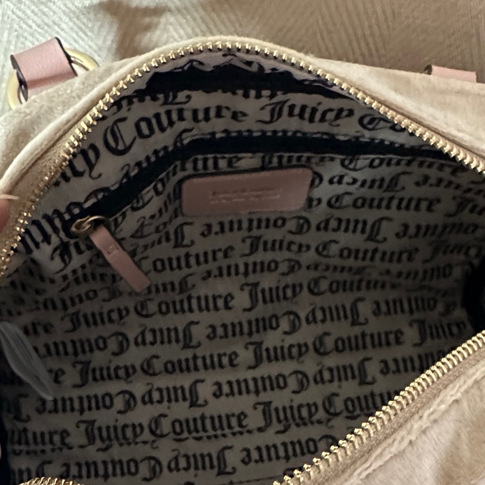 Juicy Couture Pink and Tan Satchel with Embroidery - Picture 11 of 12